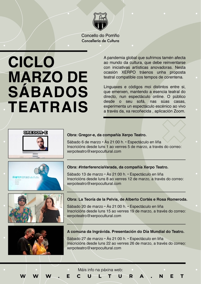 Cartel Ciclo Marzo de sábados teatrais